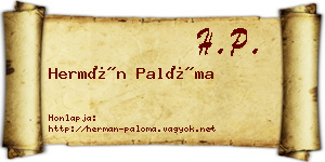 Hermán Palóma névjegykártya